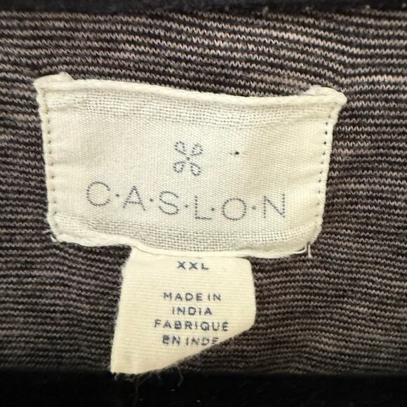 Caslon Open Front Cotton Cardigan Blazer Black Size XXL Mature Lagenlook - Picture 3 of 10